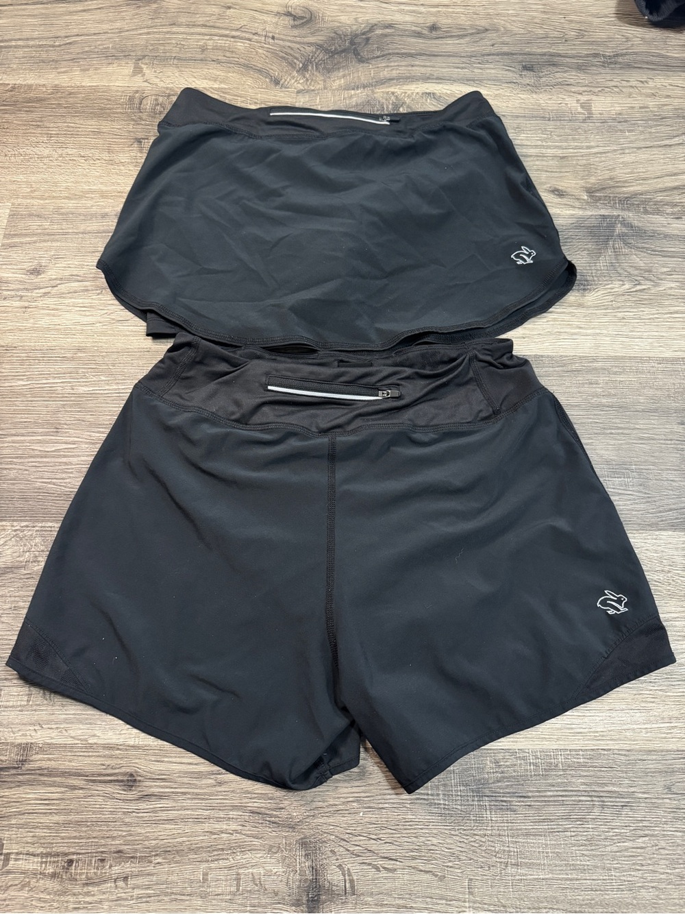Rabbit Black Activewear shorts and skort bundle - Rabbit Logo